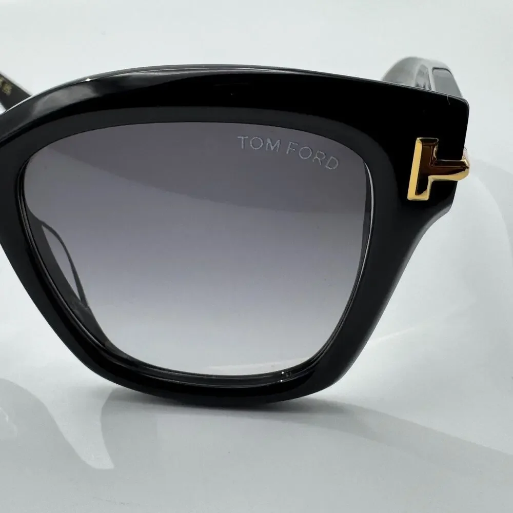Tom Ford Sunglasses Icon TF1329-F 01B Black Butterfly Gray Gradient Asian Fit